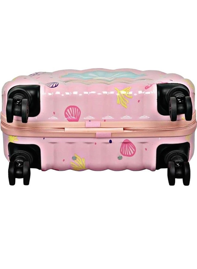 Swarn Products منتجات سوارن، حقيبة سفر بعجلات مزينة بطبعة لؤلؤ لطيفة للأطفال بسعة جيدة (لون وردي، قطعة واحدة) - Image 3